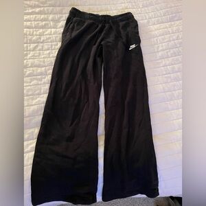 Black Nike straight leg sweatpants